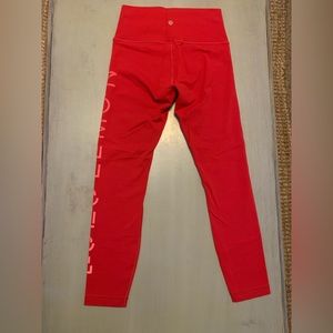 Lululemon red workout leggings